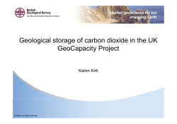 Geological storage of carbon dioxide in the UK GeoCapacity Project