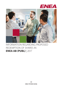 Information folder about the redemption program