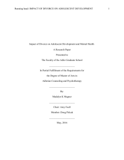 Running head: IMPACT OF DIVORCE ON ADOLESCENT