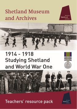 Studying Shetland and World War 1