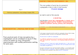 From practical point of view encryptions by a cryptosystem can be