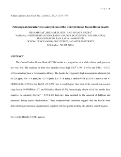 Petrological characteristics and genesis of the Central Indian Ocean