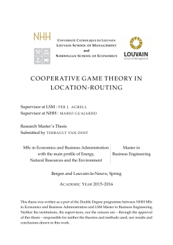 Cooperative game theory in location-routing
