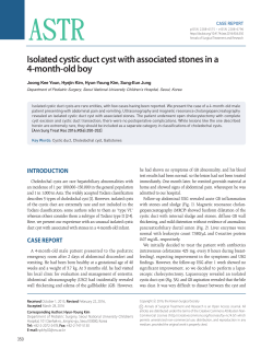 Isolated cystic duct cyst with associated stones in a 4-month