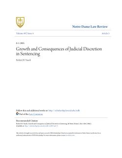Growth and Consequences of Judicial Discretion in Sentencing