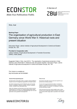 DISCUSSION PAPER Leibniz Institute of Agricultural