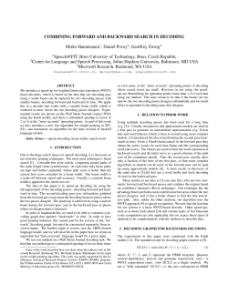 COMBINING FORWARD AND BACKWARD SEARCH IN