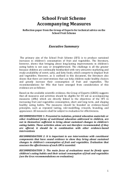 School Fruit Scheme Accompanying Measures