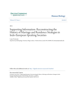 Supporting Information: Reconstructing the History of Marriage and