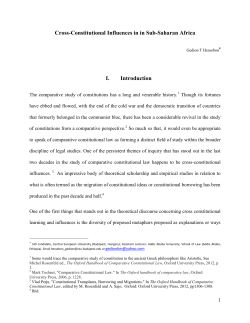 Cross-Constitutional Influences in in Sub