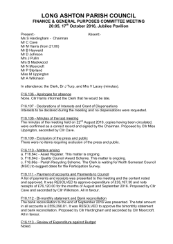 17-10-2016 - Long Ashton Parish Council