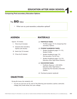 Comparing Post-secondary Education Options