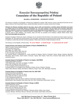 The Embassy`s of the Republic of Poland motto: &ldquo;To serve Poland