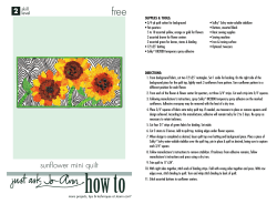 sunflower mini quilt