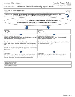 How are inequalities and the function of inequality graphs used to