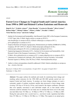Forest Cover Changes in Tropical South and Central America from