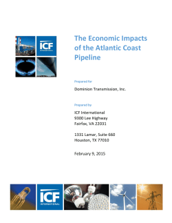 The Economic Impacts of the Atlantic Coast Pipeline