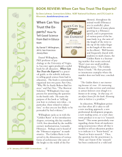 BOOK REVIEW: When Can You Trust The Experts?