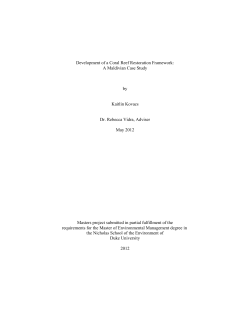 Development of a Coral Reef Restoration Framework