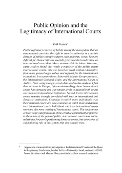 Public Opinion and the Legitimacy of International Courts