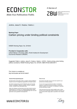 Carbon pricing under binding political