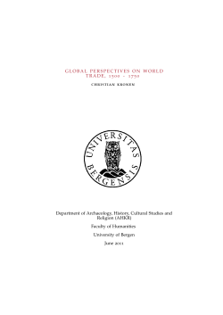 Global Perspectives on World Trade, 1500 - 1750 - BORA