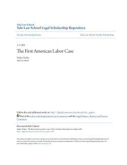 The First American Labor Case