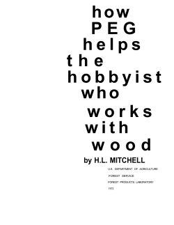 How PEG Helps The Hobbyist Who Works With Wood