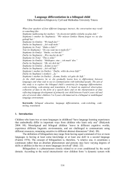 Language differentiation in a bilingual child