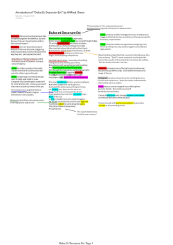 Dulce et Decorum Est - HillcrestHighEnglish