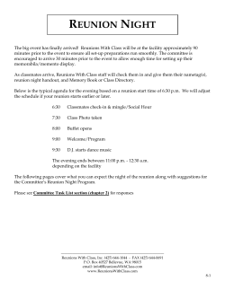 reunion night - Reunions With Class