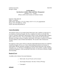 Course Schedule - Carleton University