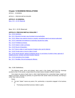Business Regulations - Town of Christiansburg