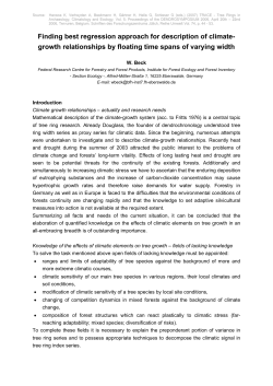 Finding best regression approach for description of climate