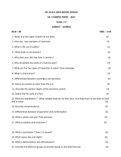 DR. M.K.K. ARYA MODEL SCHOOL SA- 2 SAMPLE PAPER