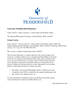 running head: organized / disorganized serial murder