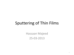 E-beam sputtering in Argon atmosphere