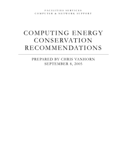 Computing Energy Conservation