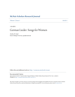 German Lieder: Songs for Women