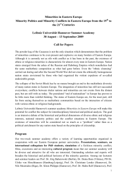 Minorities in Eastern Europe