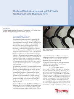Carbon Black Analysis using FT-IR with Germanium and Diamond