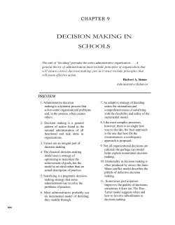 DECISION MAKING IN SCHOOLS - Wikispaces