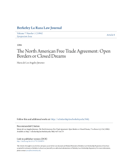 The North American Free Trade Agreement