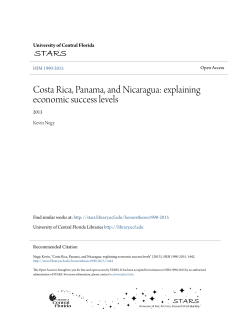 Costa Rica, Panama, and Nicaragua: explaining economic