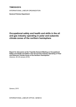 Occupational safety and health and skills in the oil and gas
