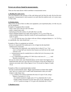 Measurement Notes