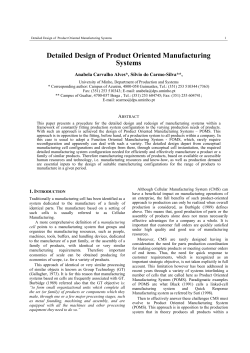 Detailed Design of Product Oriented Manufacturing Systems