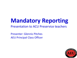 Mandatory Reporting