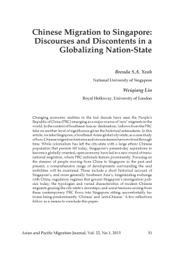Chinese Migration to Singapore: Discourses and Discontents