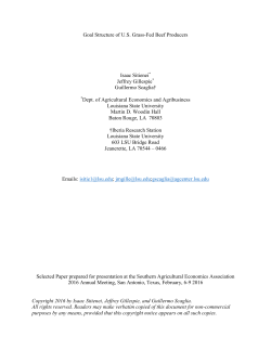 Goal Structure of US Grass-Fed Beef Producers